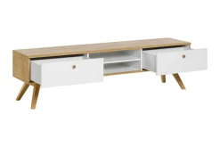 Nature TV-bänk 179,5 cm Vit/Natur