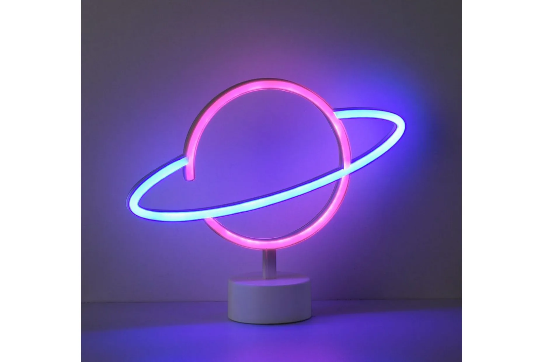 Neon-Saturnus Just Light Dekorationslampa