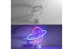Neon-Saturnus Just Light Dekorationslampa