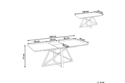 Nettuno Matbord Förlängningsbart 160-200x90 cm