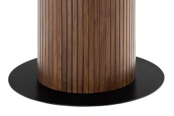 Noira Matbord 120 cm Massiv Valnöt Runt med 4st Gemmiano Mat