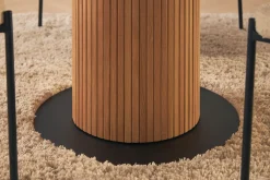 Noira Matbord 120 cm Massiv Valnöt Runt med 4st Gemmiano Mat
