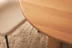 Noira Matbord 220 cm Massiv Ek med 6st Gemmiano Matstol