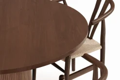 Noira Matgrupp 120 cm Massiv Valnöt Rund med 4 Dastoori Matstol - 2220070-4,2098428-1