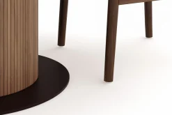 Noira Matgrupp 120 cm Massiv Valnöt Rund med 4 Dastoori Matstol - 2220070-4,2098428-1
