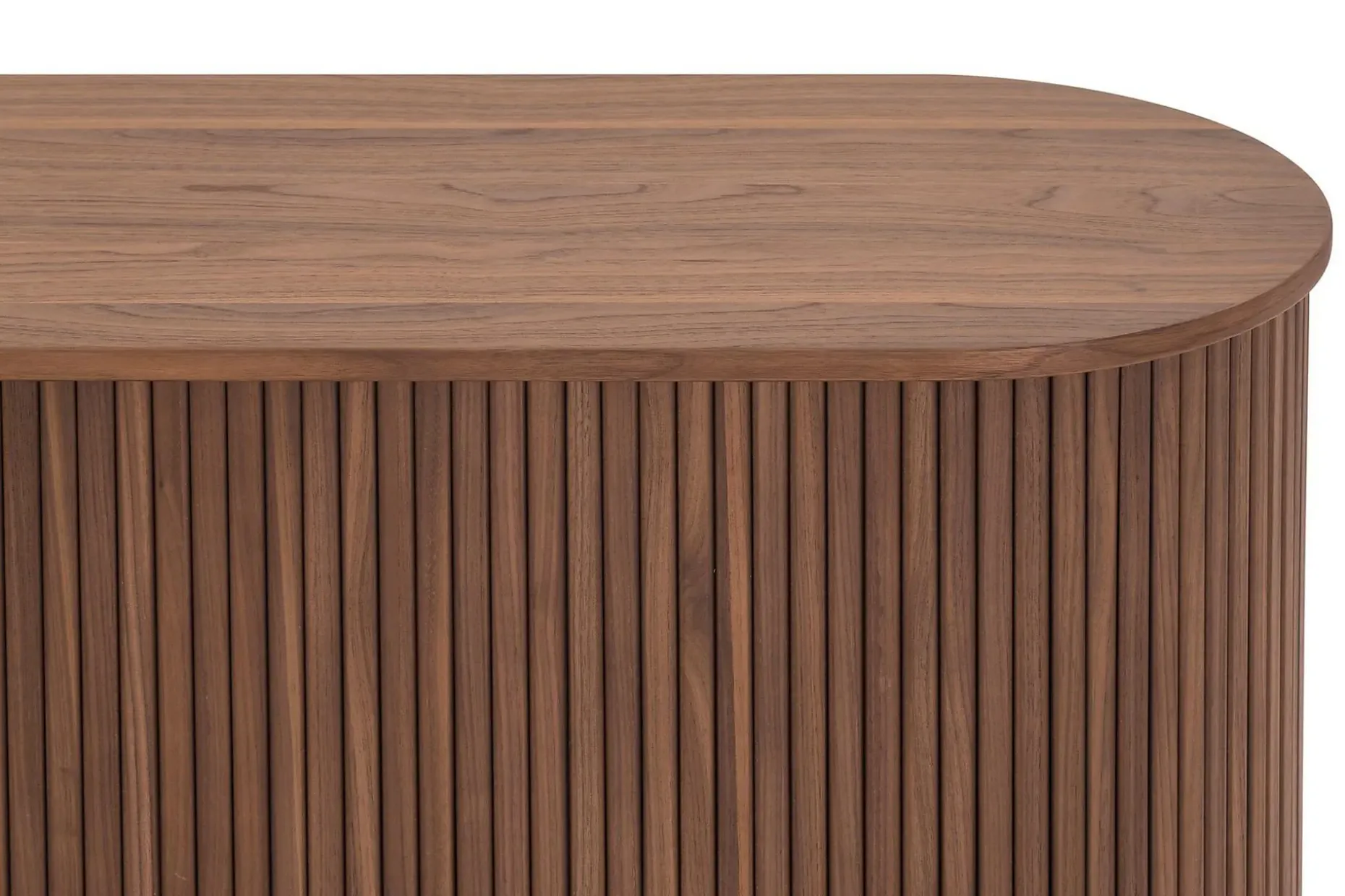 Noira Smalt Sideboard Ribbad Valnöt 150x45 cm