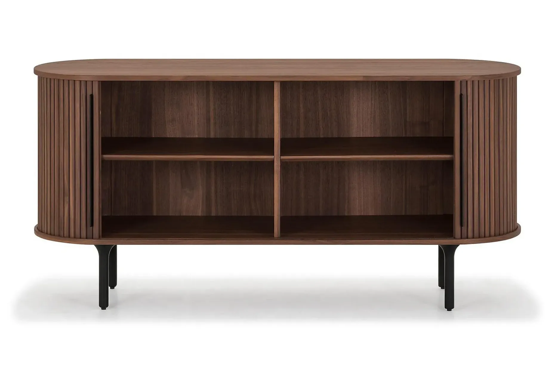 Noira Smalt Sideboard Ribbad Valnöt 150x45 cm