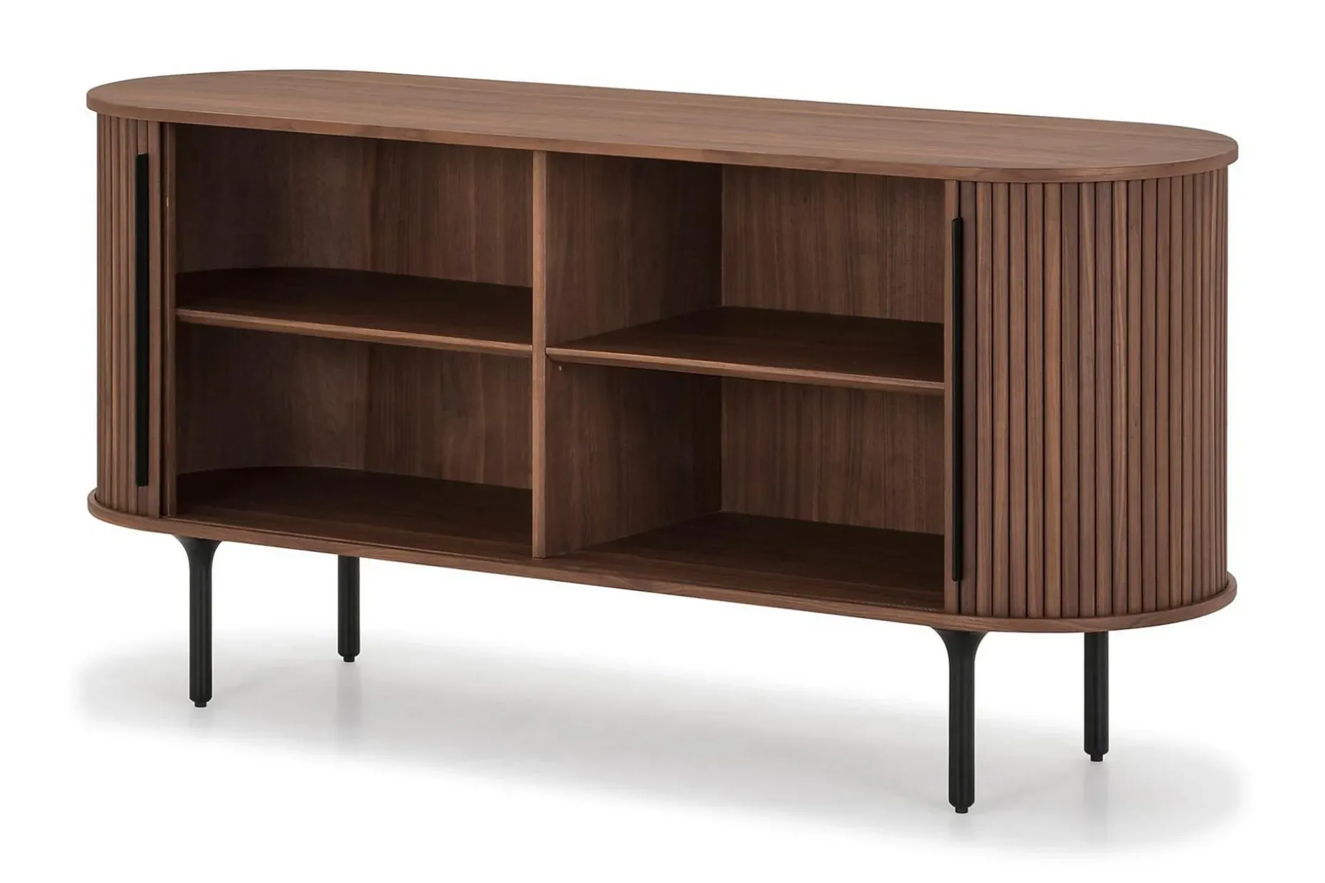 Noira Smalt Sideboard Ribbad Valnöt 150x45 cm