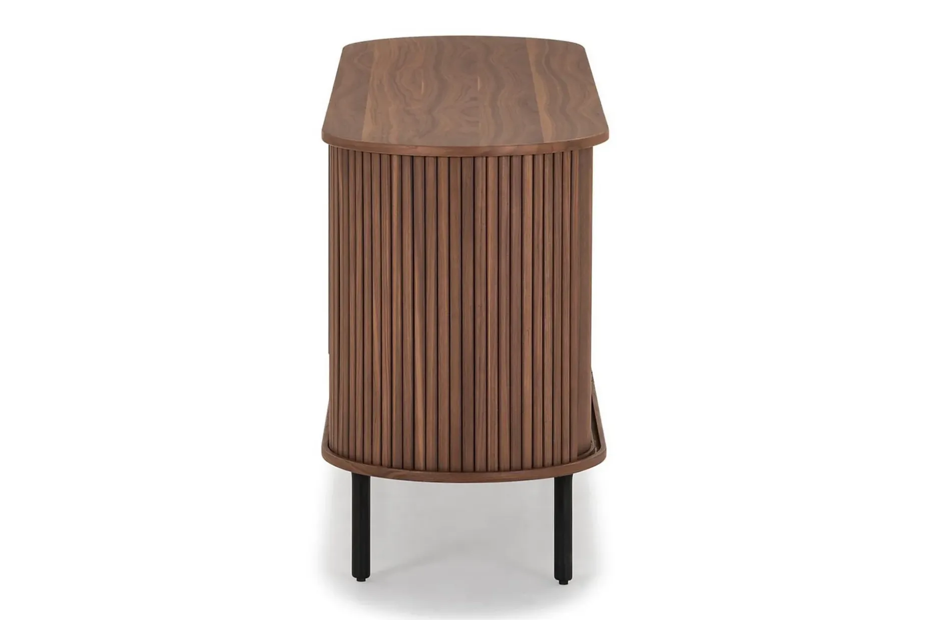 Noira Smalt Sideboard Ribbad Valnöt 150x45 cm