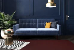 Nola 3-sits Bäddsoffa Sammet/Blå