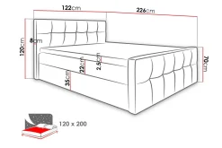 Norrbacksjö Kontinentalsäng 120x200 cm