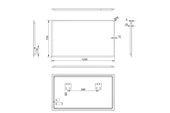 Norrbyn Badrumsspegel 70 cm LED-belysning