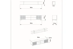 Ocotla Tv-bänk 179,8 cm