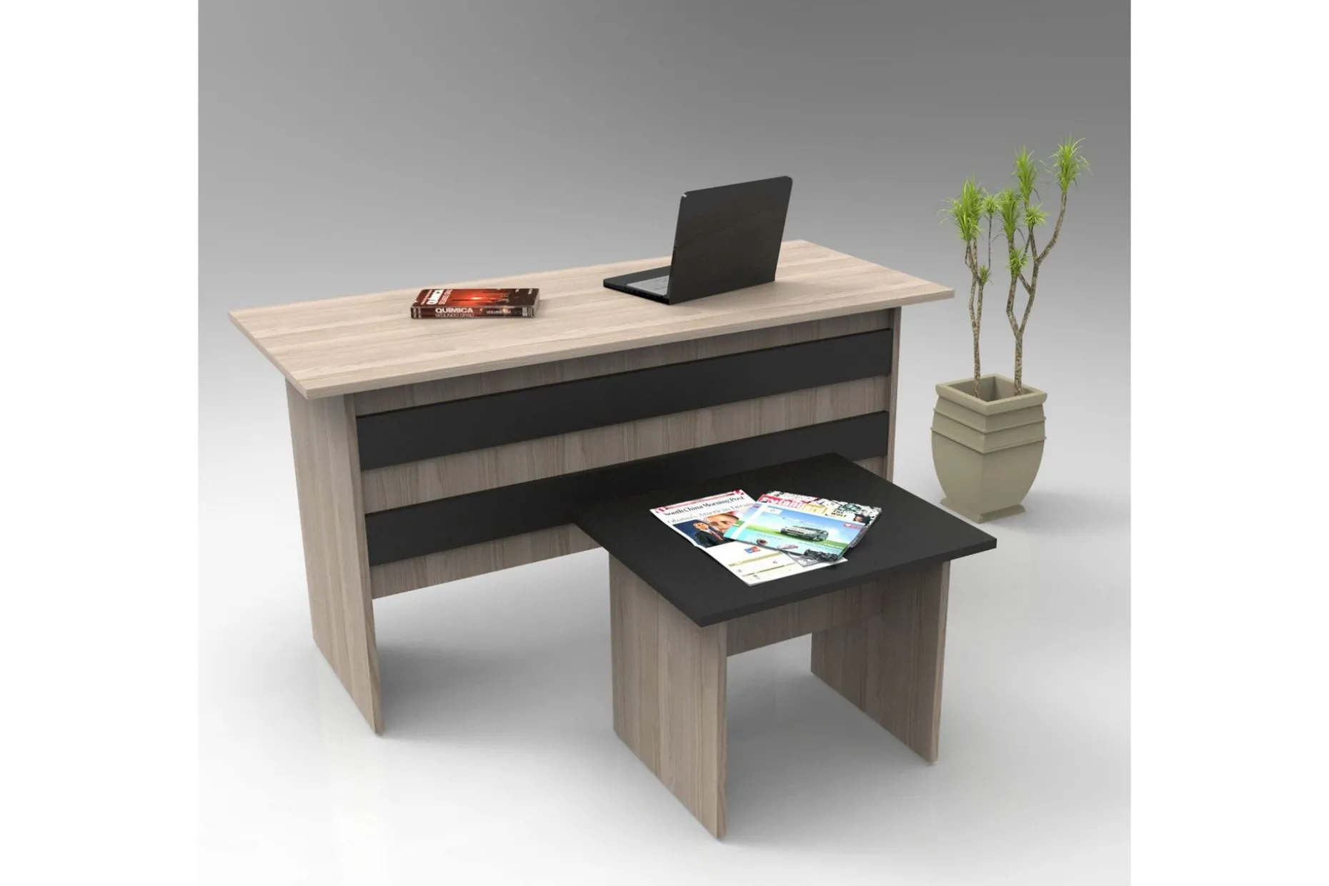 Okani Skrivbord 140 cm med Fotpall