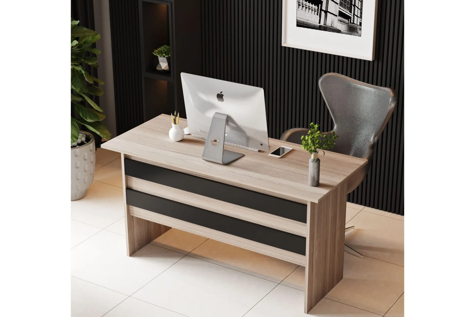 Okani Skrivbord 140 cm med Fotpall