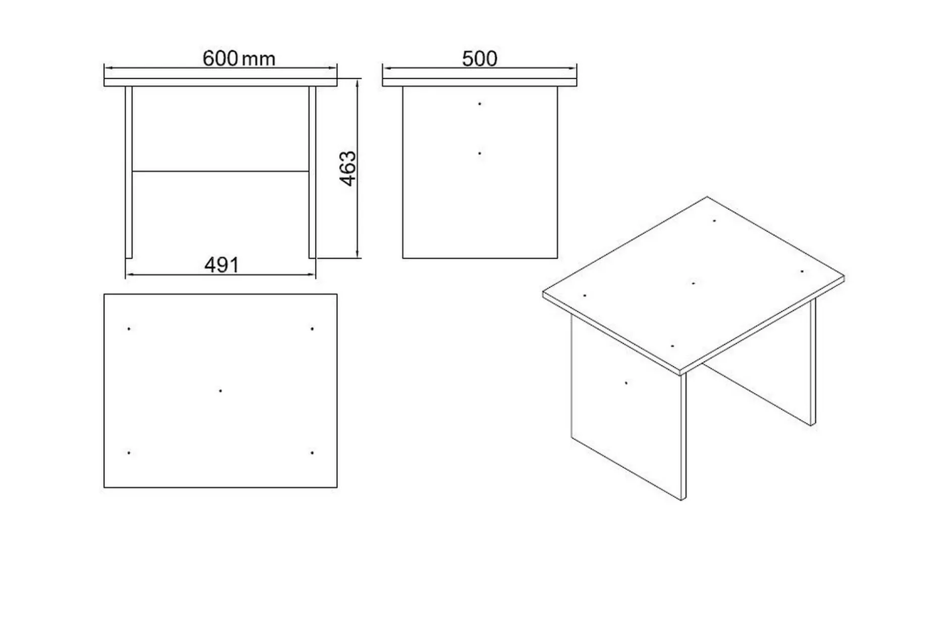 Okani Skrivbord 140 cm med Fotpall