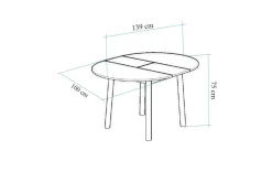 Oliver Matbord 100 cm
