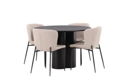 Olivia Matgrupp 110 cm Rund med 4 Modesto Stolar