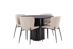 Olivia Matgrupp 110 cm Rund med 4 Modesto Stolar