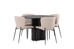 Olivia Matgrupp 110 cm Rund med 4 Modesto Stolar