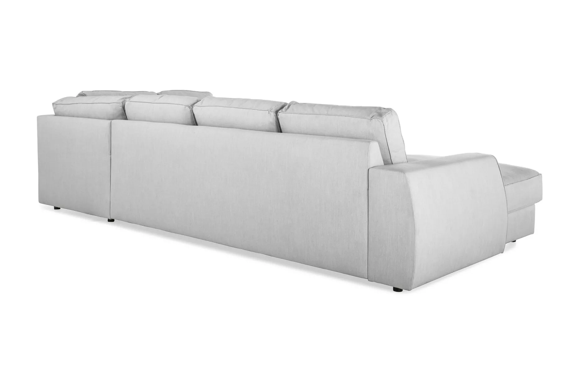Optus Lyx 4-sits Högervänd U-formad Soffa med Divan och Schäslong i Tyg