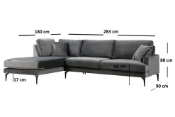 Ostberg Hörnsoffa med Divan Vänster