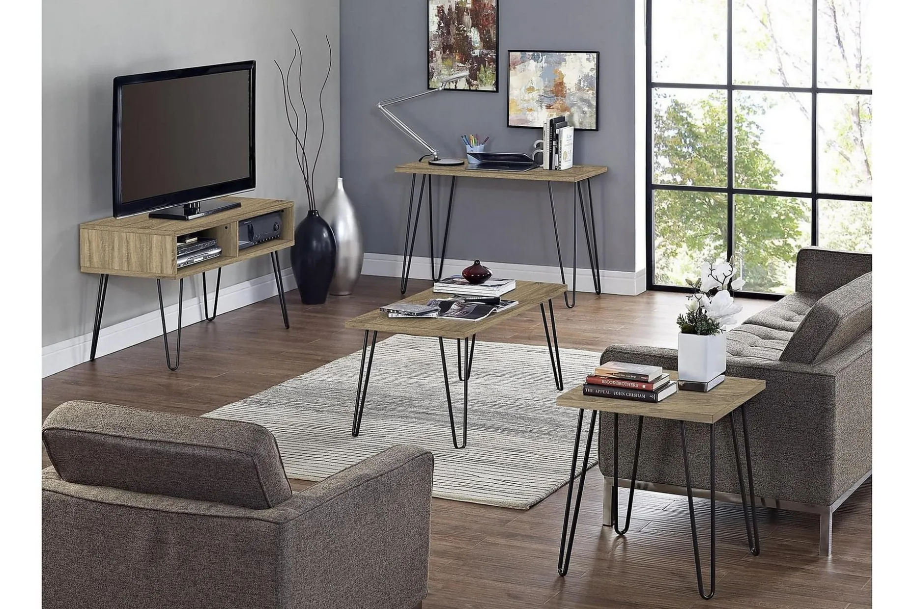 Owen Skrivbord 102 cm Natur/Svart