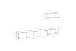 Pa Tv-möbelset 215x32 cm Vit/Brun
