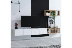 Pa Tv-möbelset 215x32 cm Vit/Brun