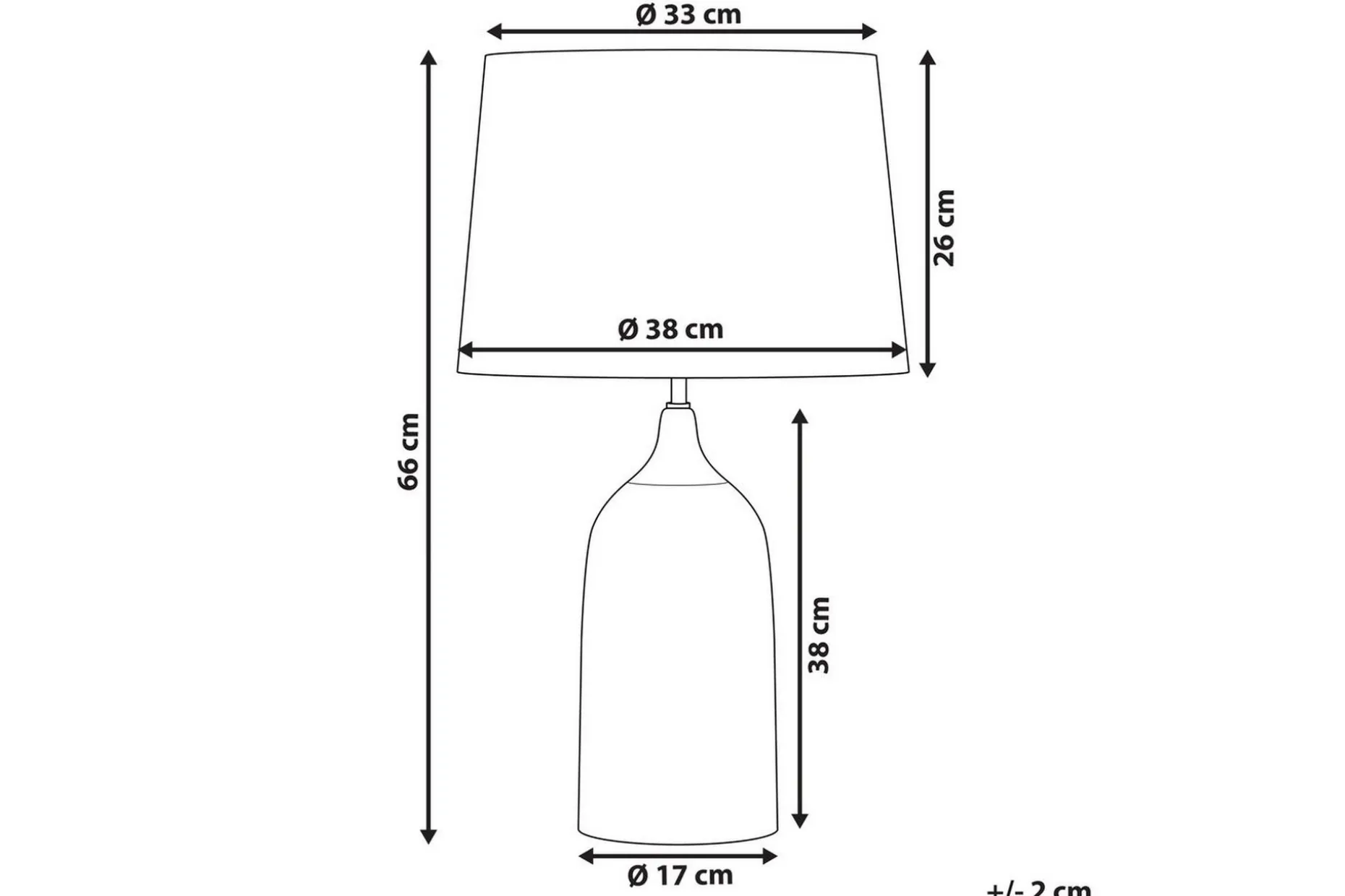 Palmarola Bordslampa 66 cm E27