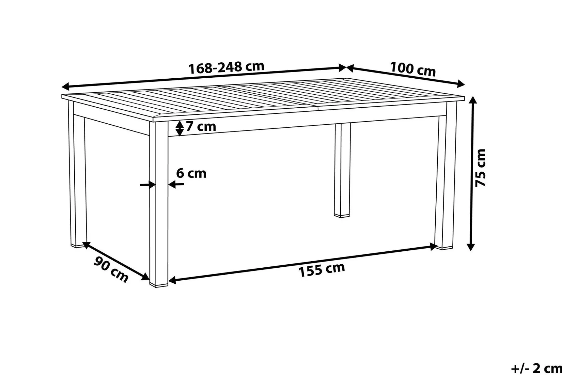Pancole Trädgårdsbord 248 cm