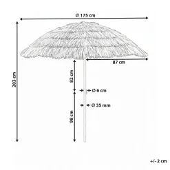 Parasoll utomhus 175 cm Civetta