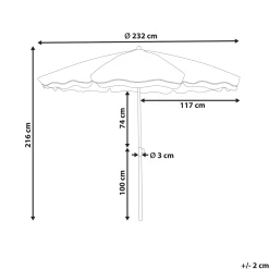 Parasoll utomhus 232 cm Sestriere