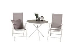 Parma Caféset Rund Ø90 cm + 2 Break Positionsstolar