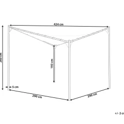 Paviljong Aventine 300 cm Stål