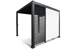 Paviljong vägg Mirador 93x235 cm Mör kgrå aluminium