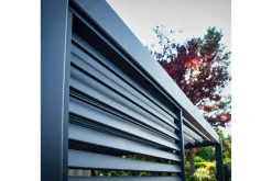 Paviljong vägg Mirador 93x235 cm Mör kgrå aluminium