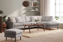 Peppe 4-sits Högervänd L-formad Schäslongsoffa i Manchester