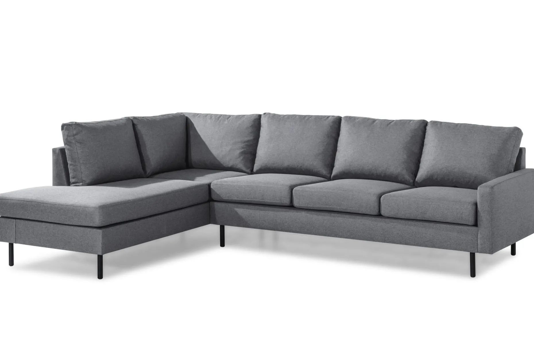 Peppe 4-sits Vänstervänd L-formad Schäslongsoffa i Tyg