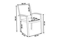 Pereta Trädgårdsstol 4 St 50 cm