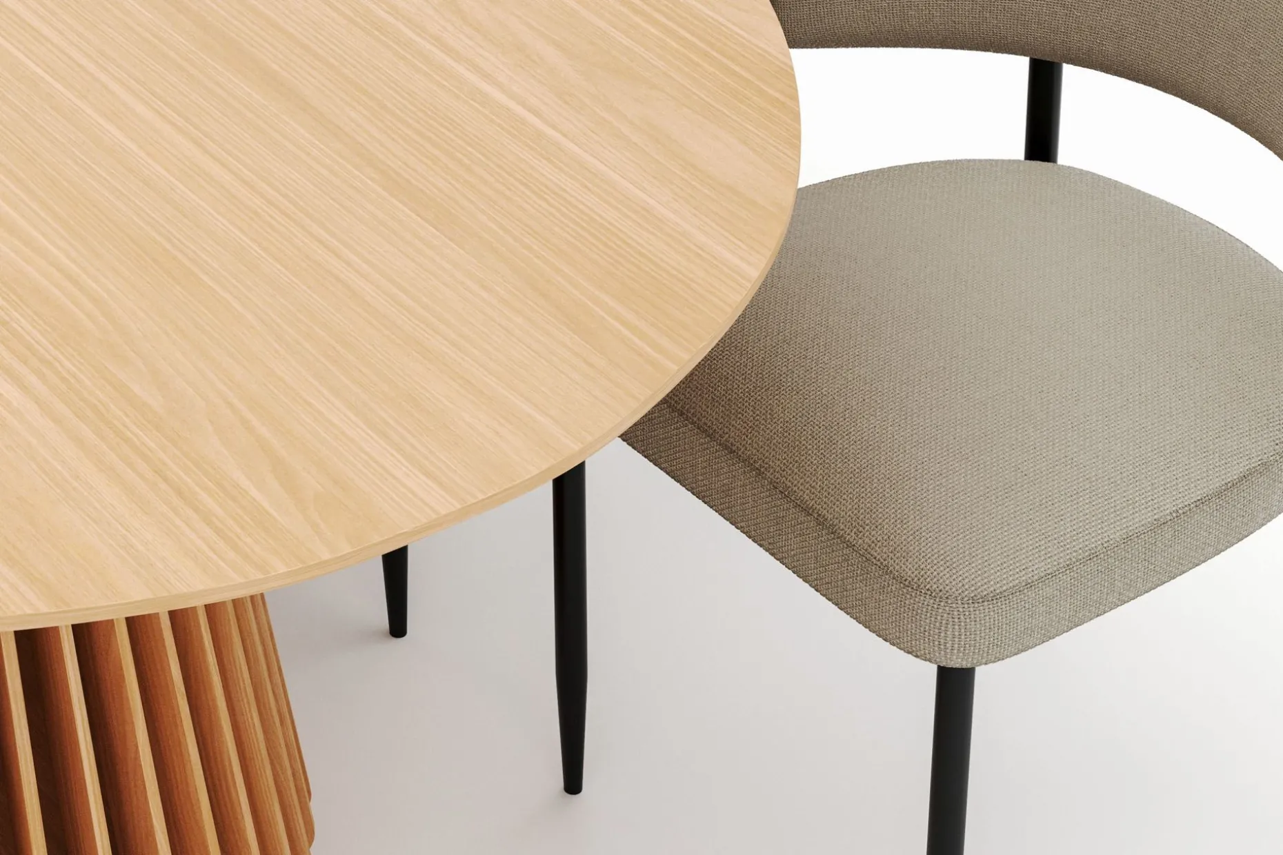 Peyra Matbord 200 cm Oval med 6 Sawako Stolar