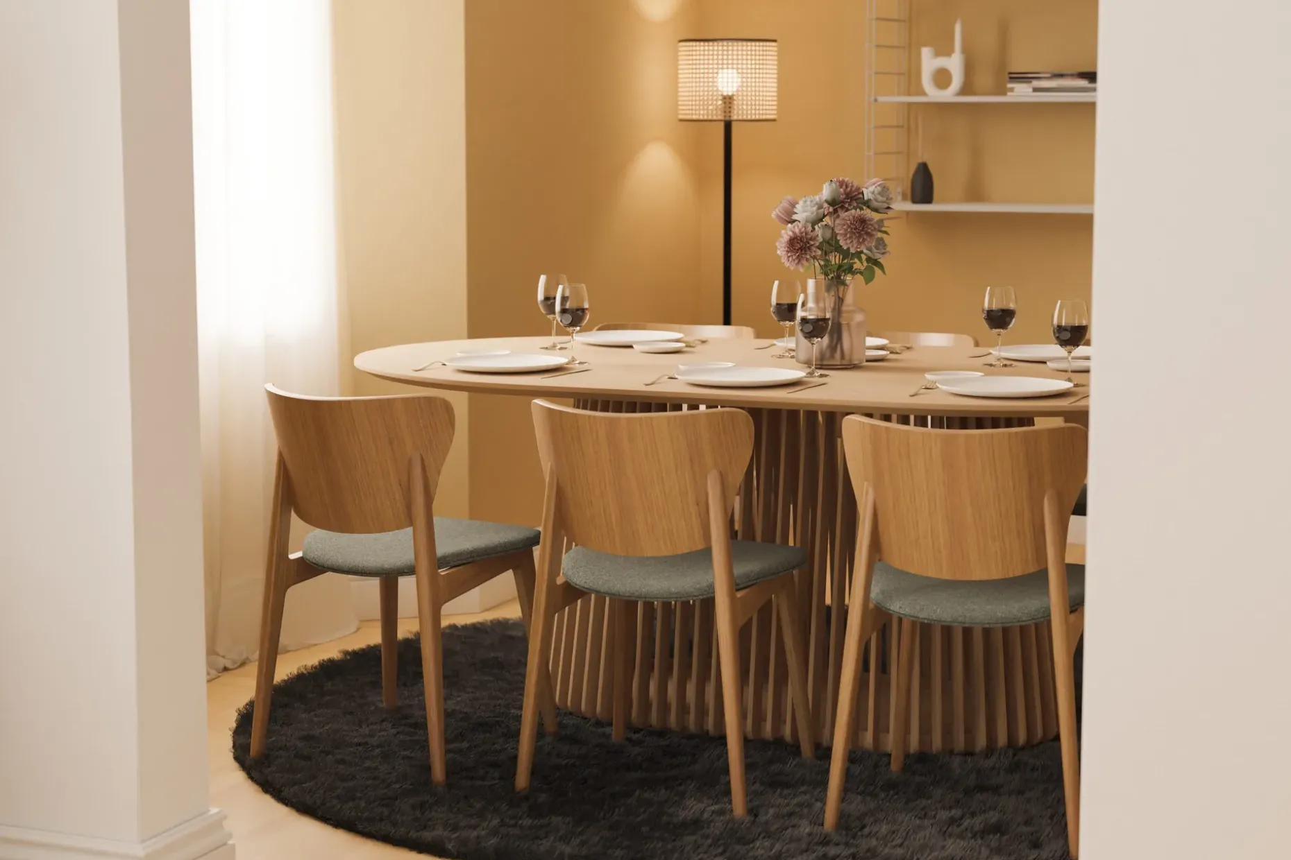 Peyra Matbord 200 cm Ovalt Ek