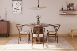 Peyra Matgrupp 120 cm Rund med 4 Dastoori Matstolar