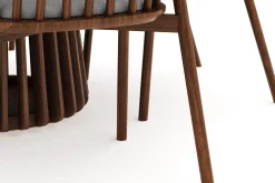 Peyra Runt Matgrupp 120 cm med 4 Noira Matstolar