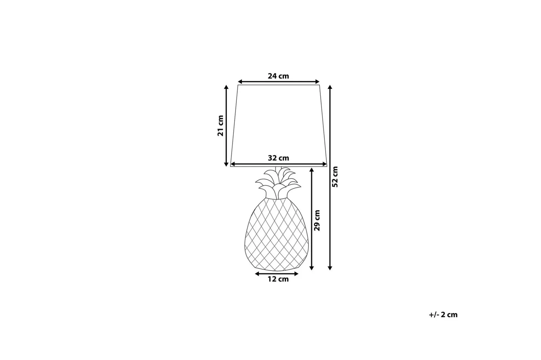 Pineapple Bordslampa 32 cm