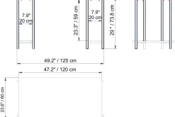 Pinnarp Skrivbord 125 cm med Förvaring 2 Hyllor
