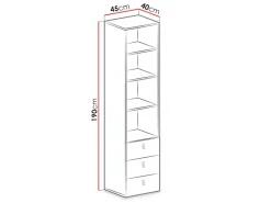 Planeta Bokhylla 190 cm