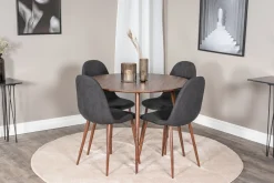 Plaza Matgrupp 100 cm Rund med 4 Polar stolar