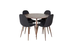 Plaza Matgrupp 100 cm Rund med 4 Polar stolar