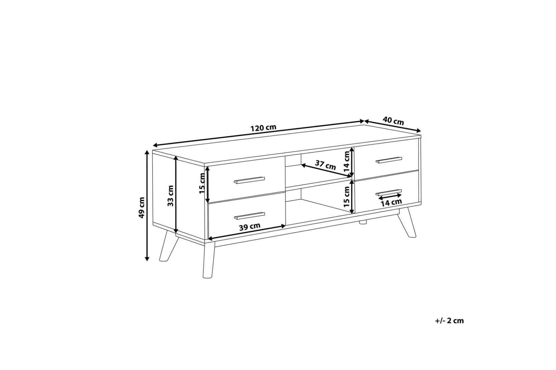 Poblat TV-bänk 120 cm